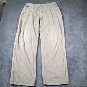 Vintage Quiksilver Corduroy Pants Baggy Beige Wide Wale Men's 36 (34x31) N105155